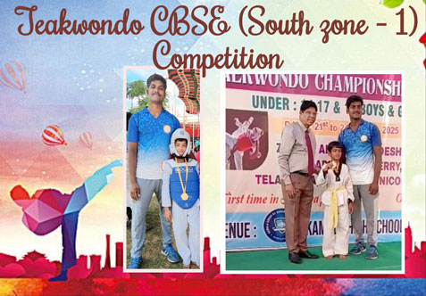 We are elated to inform you all that our student from 6 to 8 Category participated in the National Level TEAKWONDO CBSE (South zone – 1) Competition (Under 14 Category)
