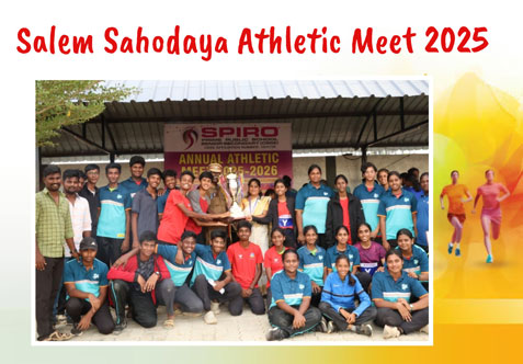 We are delighted to announce that our students brought glory to our school at the Salem Sahodaya Athletic Meet 2025, organized by Spiro Prime Public School, Namakkal on 3rd & 4th September 2025.