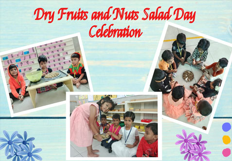 Today, our little Montessori  learners celebrated Dry Fruits and Nuts Salad Day with great excitement and joy!