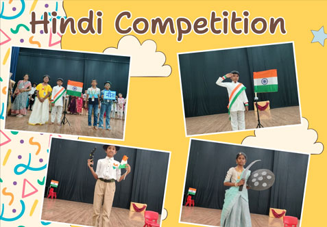 Hindi Competition was held on November 22, 2025. Students of (3-5 category)  Participated in the competition.  Judges : Miss. Nithya (3 to 5 HOD) , Miss. Hemalatha(6 to 8 HOD) ,  Miss.Rukshana and Miss. Jamuna