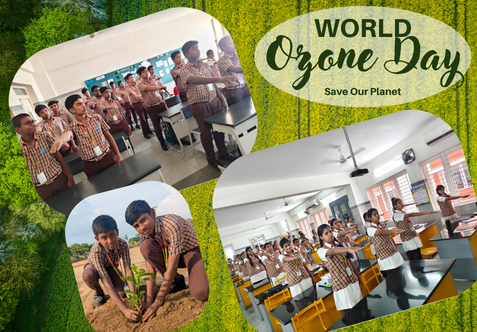 World Ozone Day was celebrated in our school on 16th September 2026 by the Science Club with great enthusiasm to create awareness about the importance of the ozone layer and its protection.